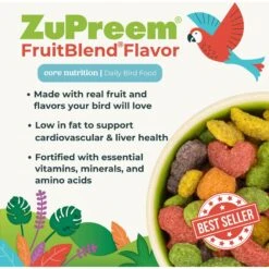 ZuPreem FruitBlend Flavor With Natural Flavors Daily Parrot & Conure Bird Food -Sunny Decor Shop 100852 PT2. AC SS1800 V1598891211