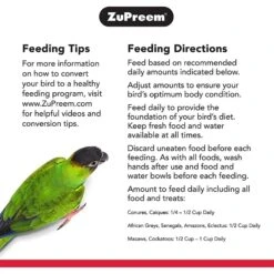 ZuPreem VeggieBlend Flavor With Natural Flavor, Daily Parrot & Conure Food, 3.25-lb Bag -Sunny Decor Shop 100920 PT5. AC SS1800 V1598893254