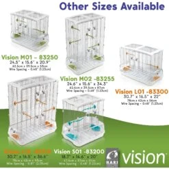 Vision II Model M02 Bird Cage -Sunny Decor Shop 101244 PT6. AC SS1800 V1627609876
