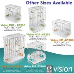 Vision II Model S01 Bird Cage -Sunny Decor Shop 101248 PT6. AC SS1800 V1627612594