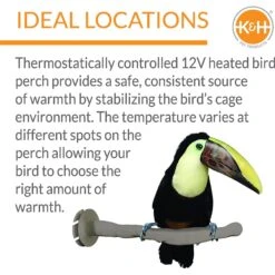 K&H Pet Products Thermo-Perch Heated Bird Perch Gray 12 K&H Pet Products Thermo-Perch Heated Bird Perch Gray -Sunny Decor Shop 102471 PT3. AC SS1800 V1624631632
