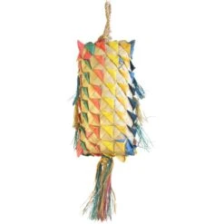 Planet Pleasures Spiked Pillow Bird Toy, Multicolored