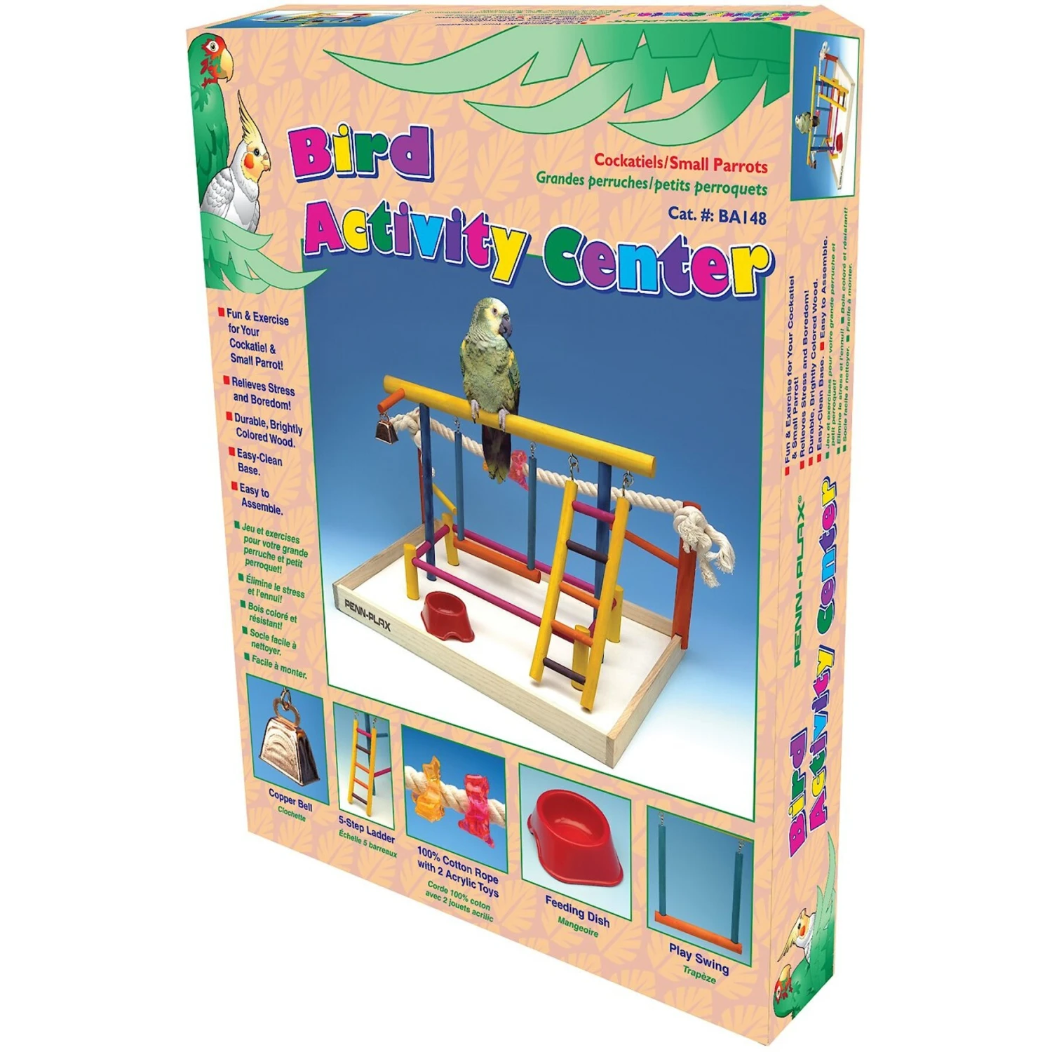 Penn-Plax Cockatiels & Medium Birds Wood Playpen 6 Penn-Plax Cockatiels & Medium Birds Wood Playpen - Image 4