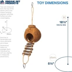 Prevue Pet Products Naturals Coco Hideaway With Ladder Bird Toy 10 Prevue Pet Products Naturals Coco Hideaway With Ladder Bird Toy -Sunny Decor Shop 106096 PT1. AC SS1800 V1677780763