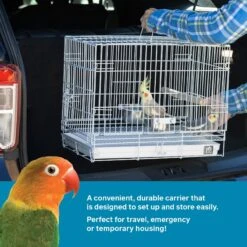 Prevue Pet Products Travel Bird Cage -Sunny Decor Shop 106129 PT1. AC SS1800 V1678979816