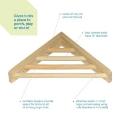 Prevue Pet Products Wood Corner Bird Cage Shelf 13 Prevue Pet Products Wood Corner Bird Cage Shelf -Sunny Decor Shop 106131 PT2. AC SS1800 V1678979761