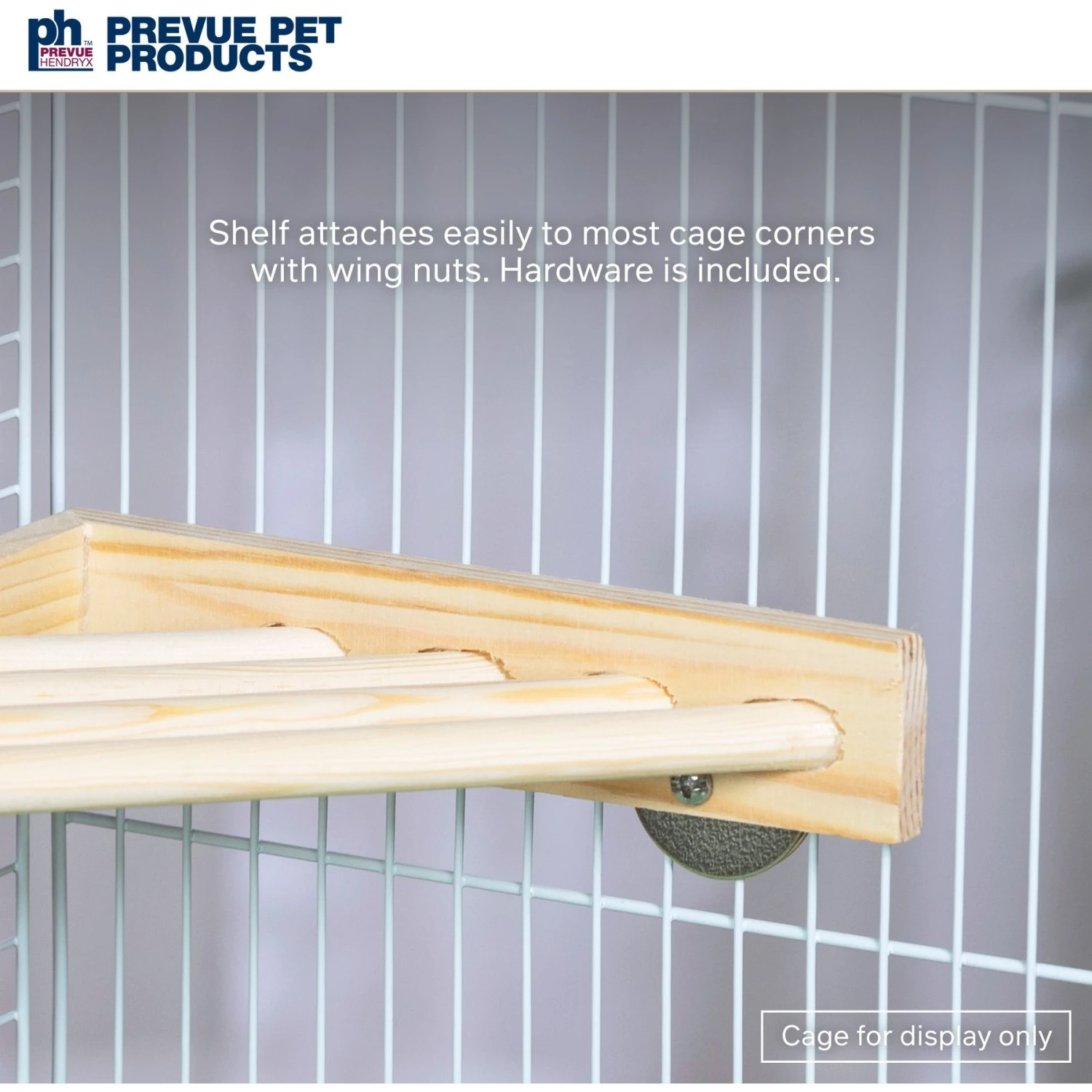 Prevue Pet Products Wood Corner Bird Cage Shelf 6 Prevue Pet Products Wood Corner Bird Cage Shelf - Image 4