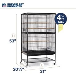 Prevue Pet Products Wrought Iron Small & Medium Birds Flight Cage -Sunny Decor Shop 106133 PT5. AC SS1800 V1678979760