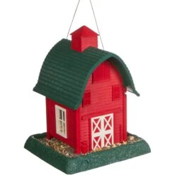 North States Village Collection Large Bird Feeder, Red Barn