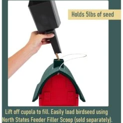 North States Village Collection Large Bird Feeder, Red Barn -Sunny Decor Shop 109611 PT2. AC SS1800 V1666187804
