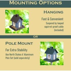 North States Village Collection Bird Feeder, Blue Cottage -Sunny Decor Shop 109615 PT4. AC SS1800 V1666187369