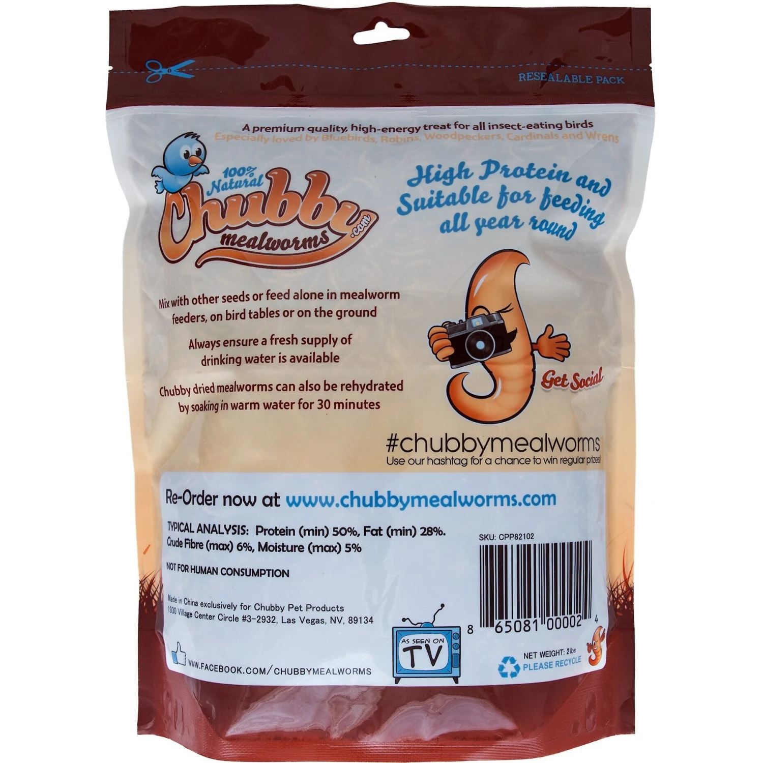 Chubby Mealworms Dried Mealworms 3 Chubby Mealworms Dried Mealworms - Image 2