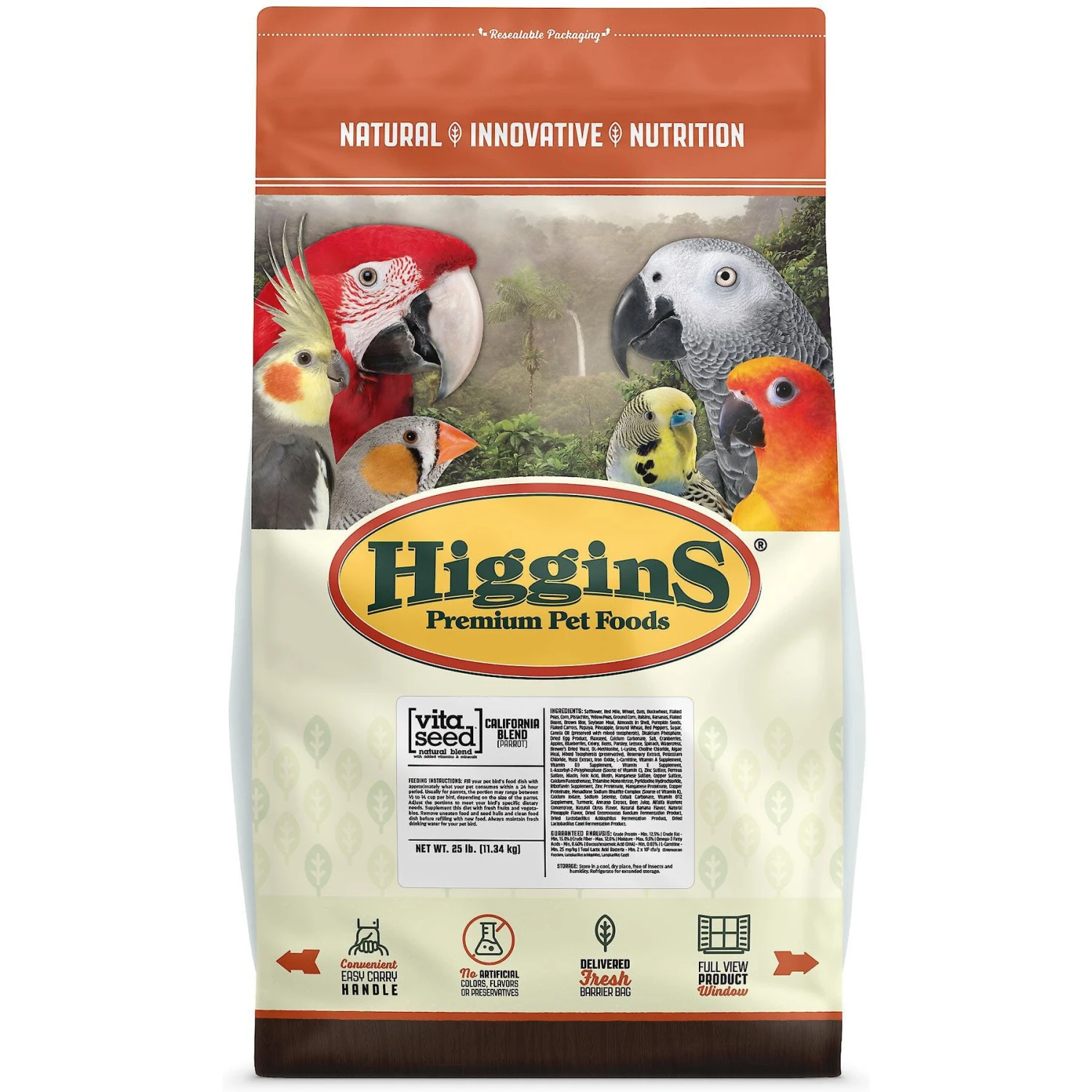 Higgins Vita Seed California Blend Parrot Food 3 Higgins Vita Seed California Blend Parrot Food