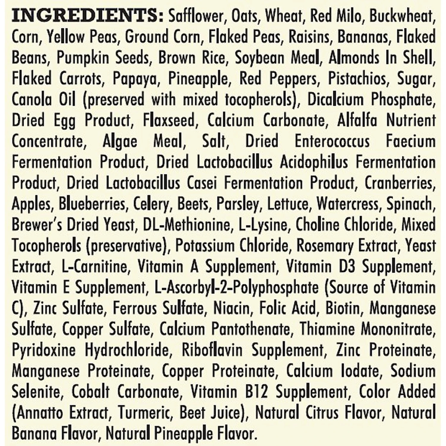 Higgins Vita Seed California Blend Parrot Food 7 Higgins Vita Seed California Blend Parrot Food - Image 5