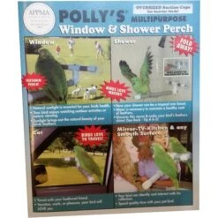 Polly's Pet Products Deluxe Window & Shower Bird Perch -Sunny Decor Shop 128595 PT5. AC SS1800 V1497561683