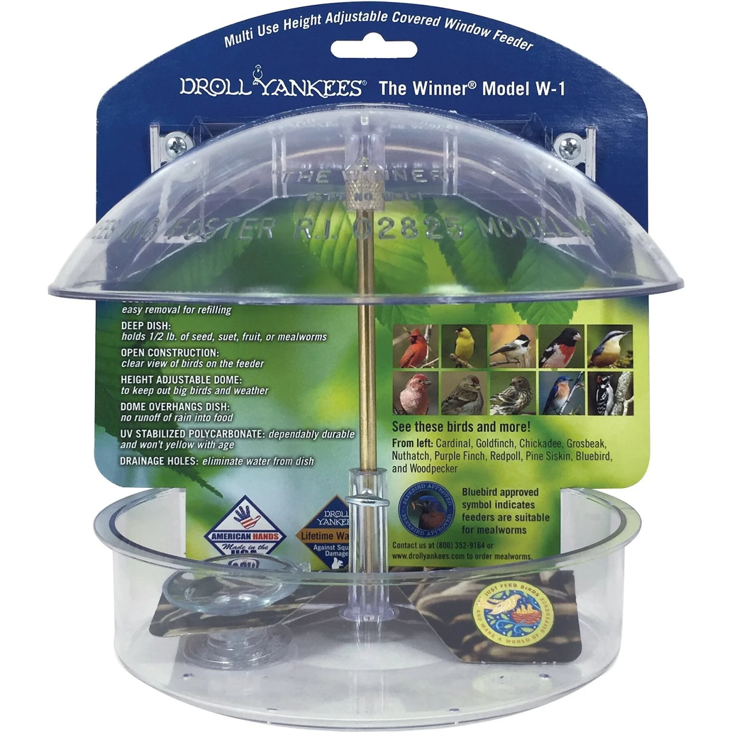 Droll Yankees The Winner Window Bird Feeder, 8-in 5 Droll Yankees The Winner Window Bird Feeder, 8-in - Image 3