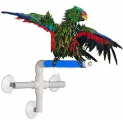 Super Bird Creations Fold Away Shower Window Bird Perch, Medium/Large