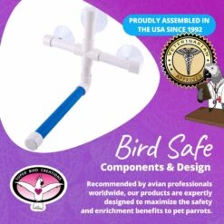 Super Bird Creations Fold Away Shower Window Bird Perch, Medium/Large -Sunny Decor Shop 138646 PT7. AC SS1800 V1685651519