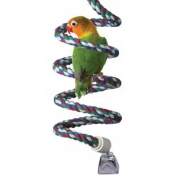 Super Bird Creations Rope Bungee Bird Perch, Color Varies, Small