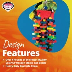 Super Bird Creations Beakasaurus Bird Toy, Large/X-Large 19 Super Bird Creations Beakasaurus Bird Toy, Large/X-Large -Sunny Decor Shop 138667 PT8. AC SS1800 V1662671474