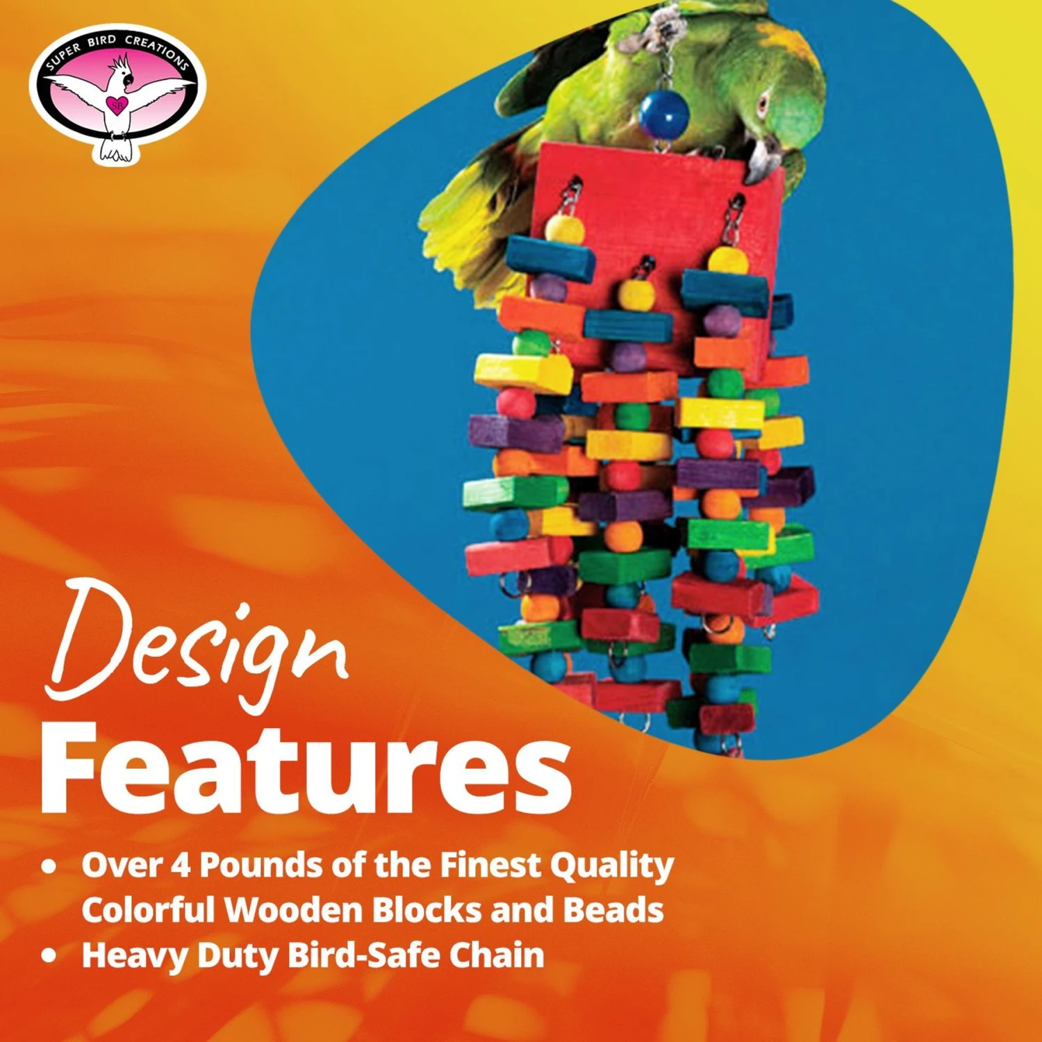 Super Bird Creations Beakasaurus Bird Toy, Large/X-Large 11 Super Bird Creations Beakasaurus Bird Toy, Large/X-Large - Image 9