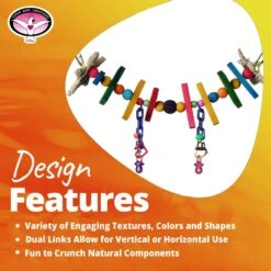 Super Bird Creations Rainbow Bridge Bird Toy, Small -Sunny Decor Shop 138672 PT8. AC SS1800 V1665669507