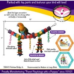 Super Bird Creations Rainbow Bridge Bird Toy, Medium/Large -Sunny Decor Shop 138673 PT2. AC SS1800 V1662671781