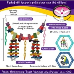 Super Bird Creations Rainbow Bridge Bird Toy, Large/X-Large -Sunny Decor Shop 138674 PT2. AC SS1800 V1662689665