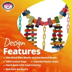 Super Bird Creations Rainbow Bridge Bird Toy, Large/X-Large -Sunny Decor Shop 138674 PT8. AC SS1800 V1685653254