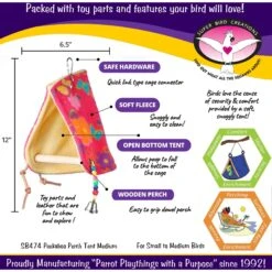 Super Bird Creations Peekaboo Perch Bird Tent, Color Varies, Medium 12 Super Bird Creations Peekaboo Perch Bird Tent, Color Varies, Medium -Sunny Decor Shop 138677 PT2. AC SS1800 V1662689305
