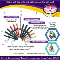 Super Bird Creations Peacock Senior Bird Toy, Large -Sunny Decor Shop 138685 PT2. AC SS1800 V1662671533