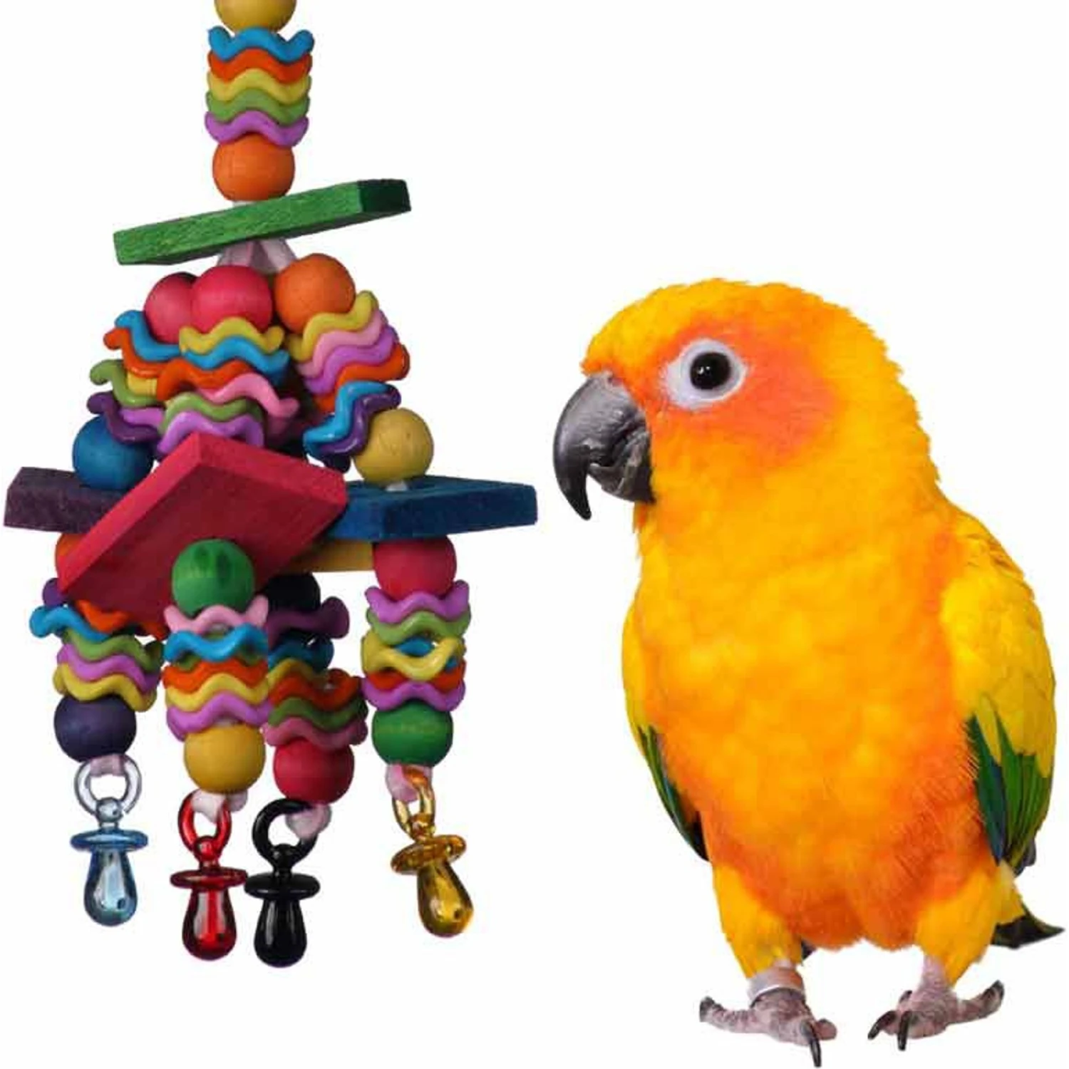 Super Bird Creations Wiggles & Wafers Bird Toy, Medium 3 Super Bird Creations Wiggles & Wafers Bird Toy, Medium
