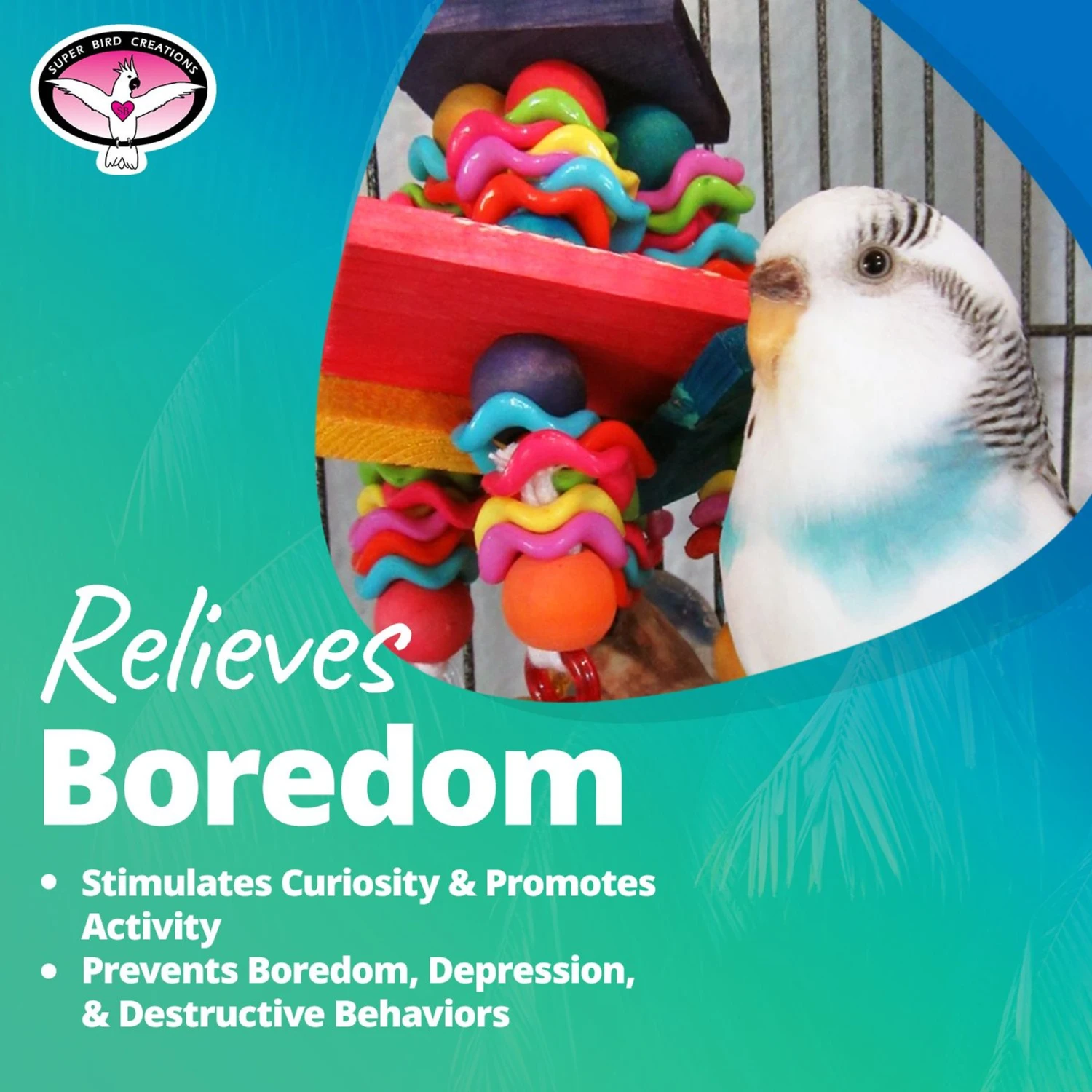 Super Bird Creations Wiggles & Wafers Bird Toy, Medium 9 Super Bird Creations Wiggles & Wafers Bird Toy, Medium - Image 7