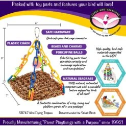 Super Bird Creations Flying Trapeze Bird Toy, Small 13 Super Bird Creations Flying Trapeze Bird Toy, Small -Sunny Decor Shop 138695 PT2. AC SS1800 V1662670856