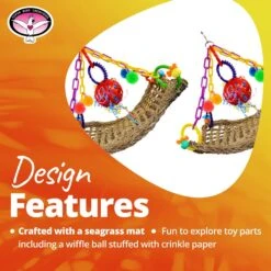 Super Bird Creations Flying Trapeze Bird Toy, Medium -Sunny Decor Shop 138696 PT8. AC SS1800 V1662670801