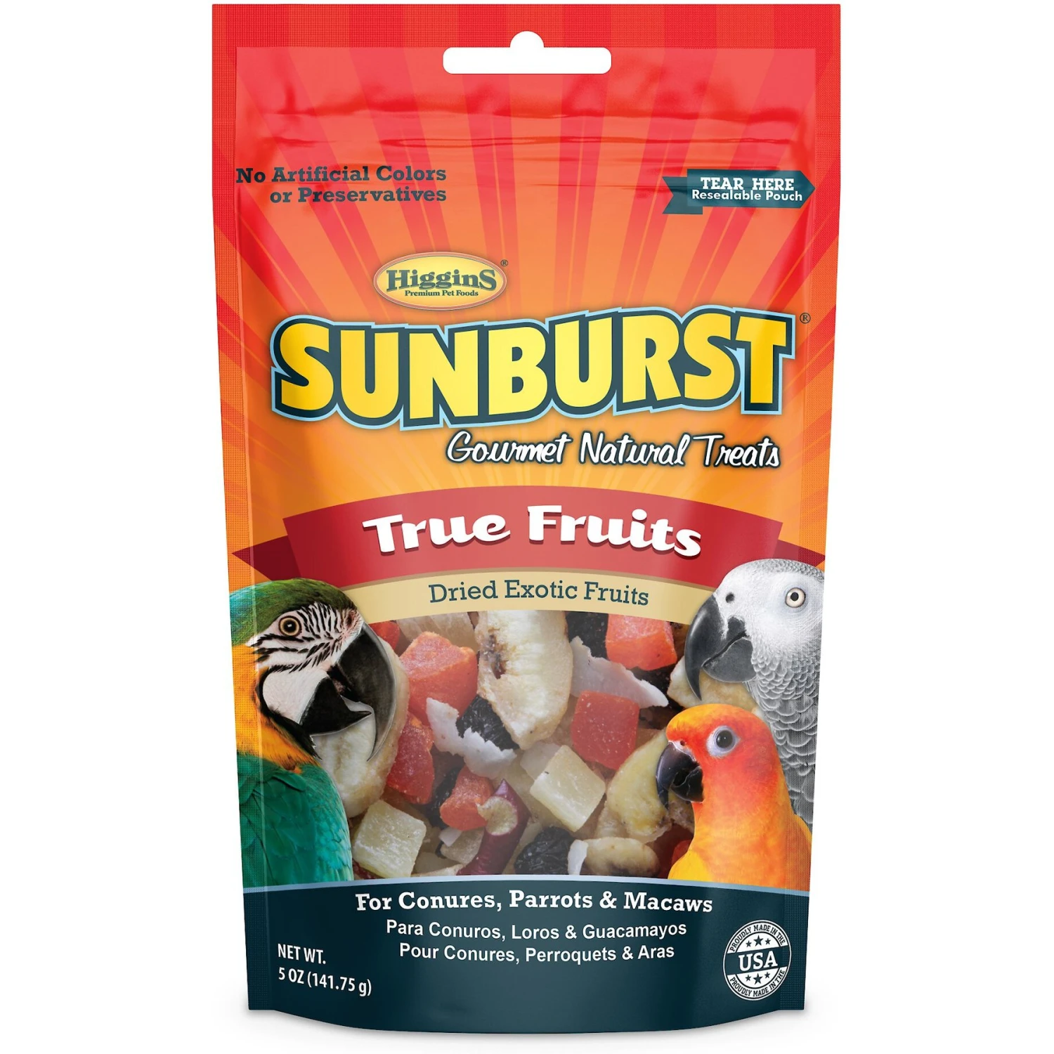 Higgins Sunburst True Fruits Dried Exotic Fruits Bird Treats 3 Higgins Sunburst True Fruits Dried Exotic Fruits Bird Treats