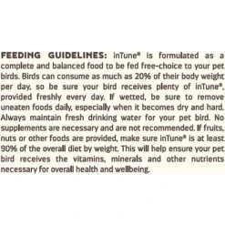 Higgins InTune Natural Bird Food 19 Higgins InTune Natural Bird Food -Sunny Decor Shop 144957 PT8. AC SS1800 V1602822084