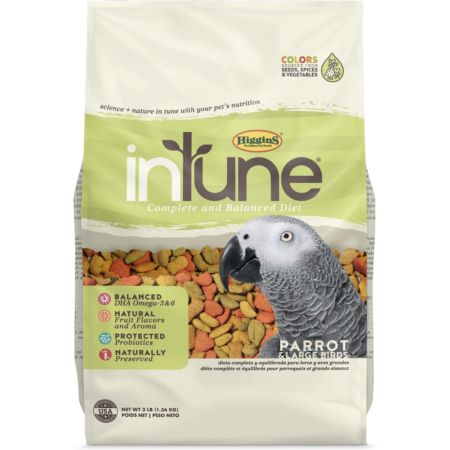 Higgins InTune Natural Parrot Food 3 Higgins InTune Natural Parrot Food