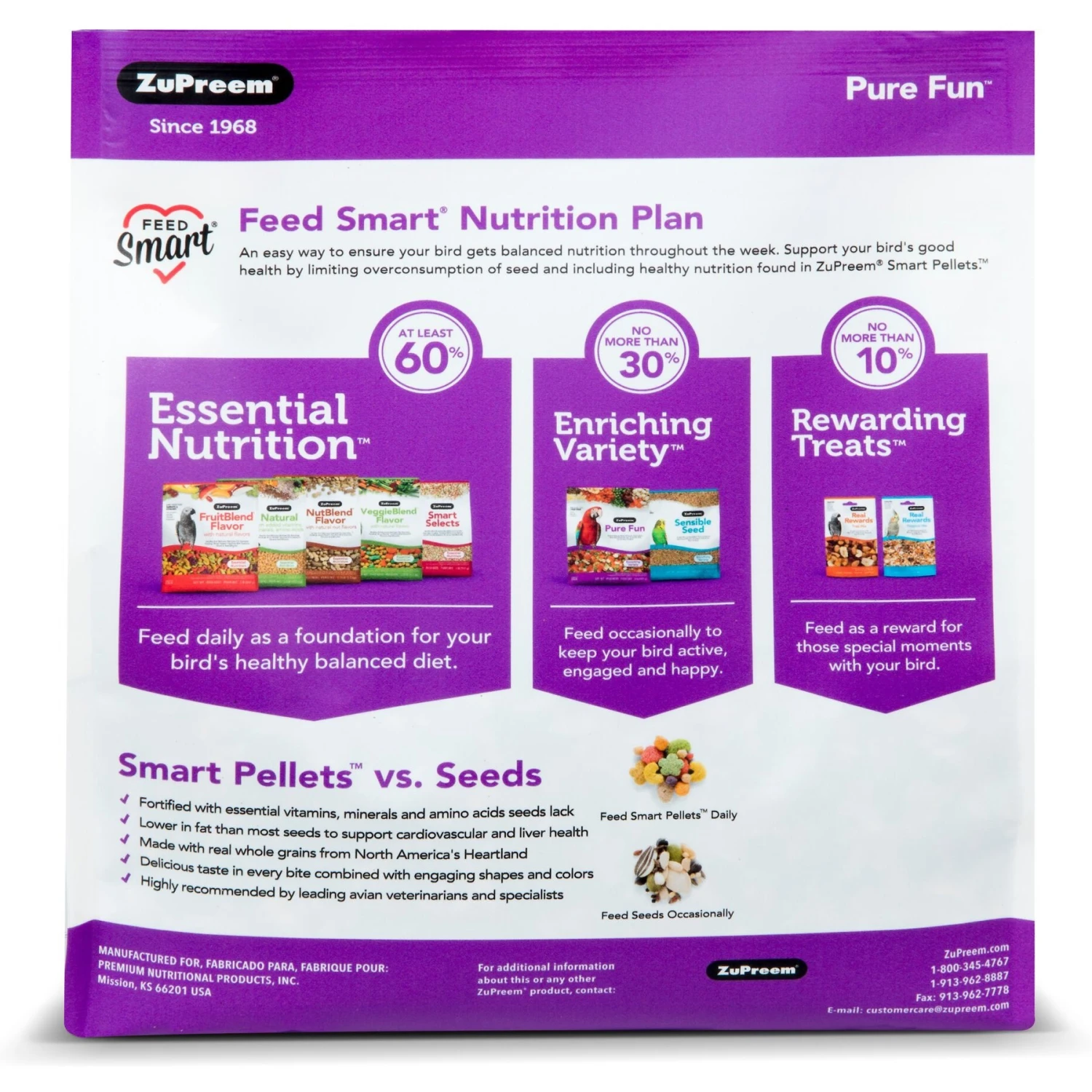 ZuPreem Pure Fun Large Bird Dry Food, 2-lb Bag 4 ZuPreem Pure Fun Large Bird Dry Food, 2-lb Bag - Image 2