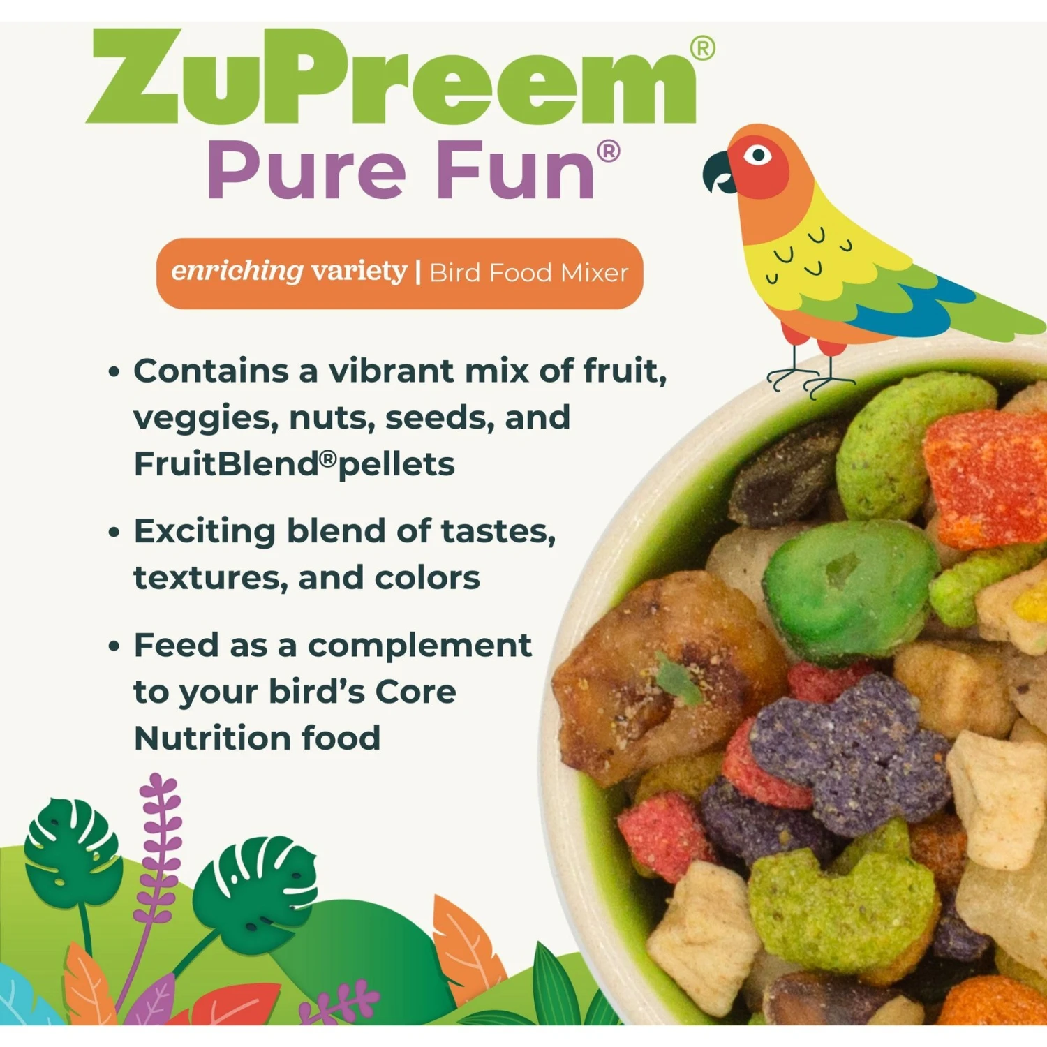 ZuPreem Pure Fun Large Bird Dry Food, 2-lb Bag 5 ZuPreem Pure Fun Large Bird Dry Food, 2-lb Bag - Image 3