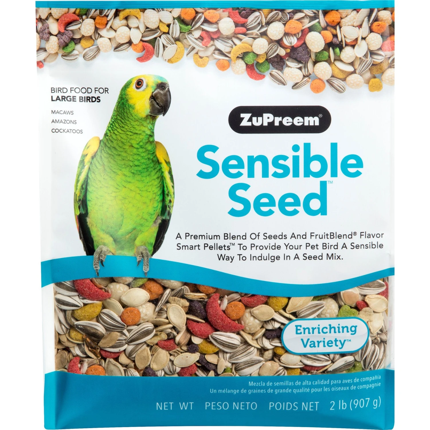 ZuPreem Sensible Seed Large Bird Food, 2-lb Bag 3 ZuPreem Sensible Seed Large Bird Food, 2-lb Bag