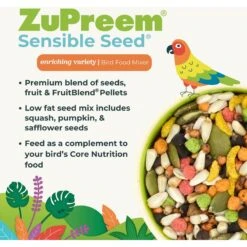 ZuPreem Sensible Seed Large Bird Food, 2-lb Bag 9 ZuPreem Sensible Seed Large Bird Food, 2-lb Bag -Sunny Decor Shop 146040 PT2. AC SS1800 V1598891843