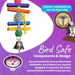 Super Bird Creations Balsa Munch Bird Toy, Small -Sunny Decor Shop 146971 PT7. AC SS1800 V1685653312