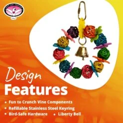 Super Bird Creations Daisy Ring Bird Toy, Small -Sunny Decor Shop 146975 PT8. AC SS1800 V1684341899