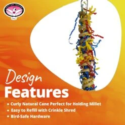 Super Bird Creations Fiesta Millet Holder Bird Toy, Small/Medium -Sunny Decor Shop 146977 PT8. AC SS1800 V1665669565