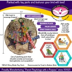 Super Bird Creations Busy Birdie Play Perch Bird Toy, Small/Medium 13 Super Bird Creations Busy Birdie Play Perch Bird Toy, Small/Medium -Sunny Decor Shop 146987 PT2. AC SS1800 V1663012623