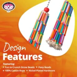 Super Bird Creations Wind Chimes Bird Toy, Medium 19 Super Bird Creations Wind Chimes Bird Toy, Medium -Sunny Decor Shop 146992 PT8. AC SS1800 V1662671209