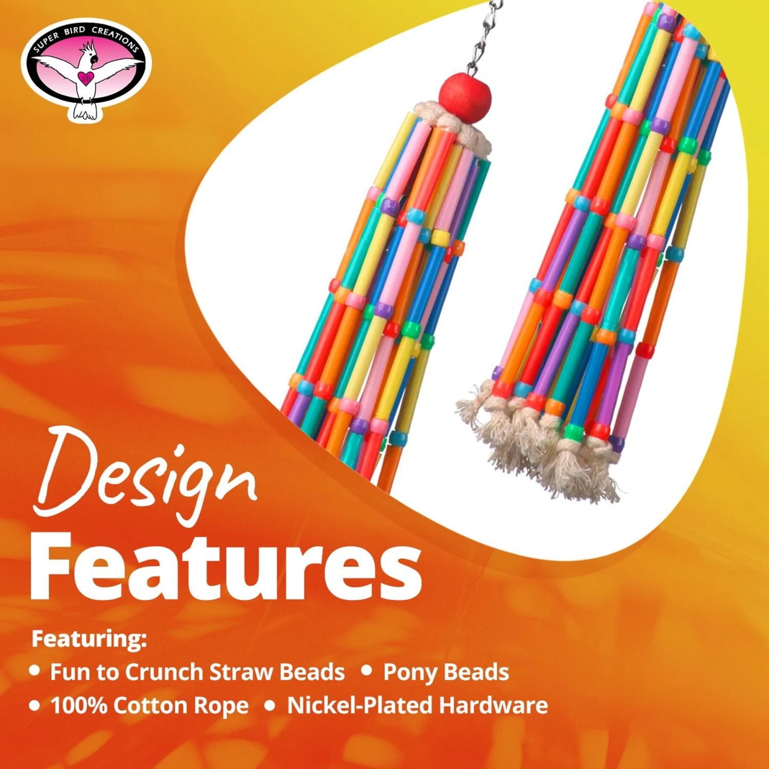 Super Bird Creations Wind Chimes Bird Toy, Medium 11 Super Bird Creations Wind Chimes Bird Toy, Medium - Image 9