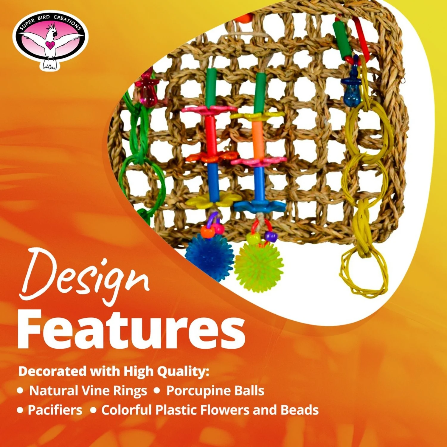 Super Bird Creations Mini Activity Wall Bird Toy, Medium 10 Super Bird Creations Mini Activity Wall Bird Toy, Medium - Image 8