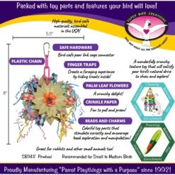 Super Bird Creations Pinwheel Bird Toy, Medium -Sunny Decor Shop 146996 PT2. AC SS1800 V1662670969